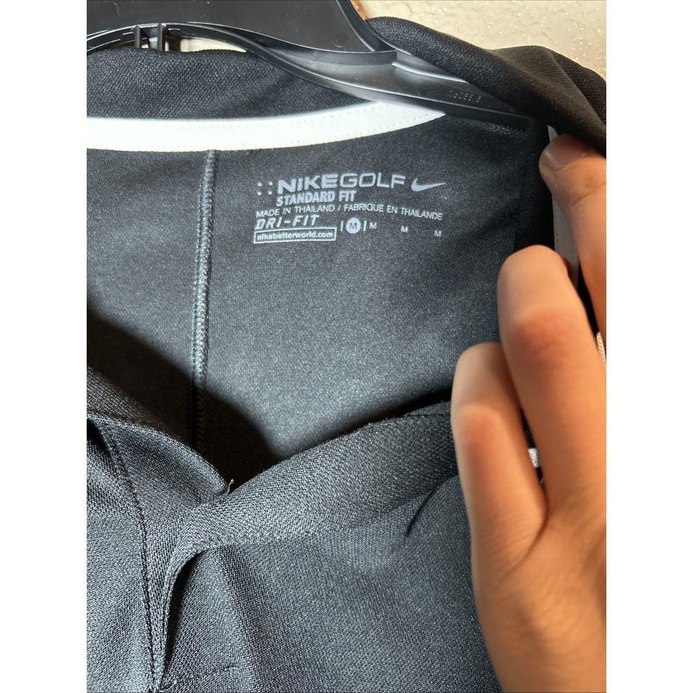 Men's Nike Dri Fit Polo Golf Size Medium In Black - Picture 3 of 5